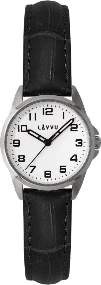LAVVU Dámské hodinky STOCKHOLM Small White na koženém řemínku