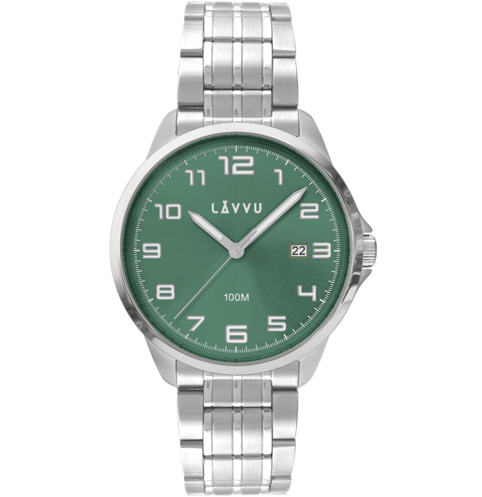 LAVVU Stylové pánské hodinky SORENSEN Green  - Pánské
