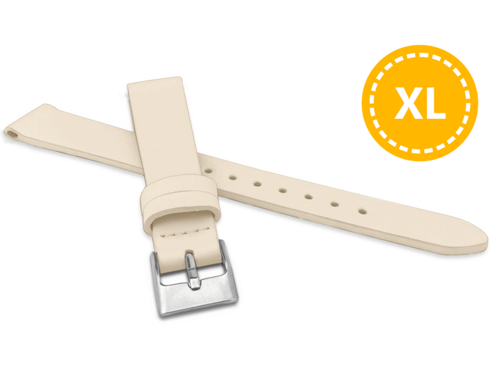 MINET XL Prodloužený béžový řemínek z luxusní kůže Top Grain - 14 - XL MSSXI14