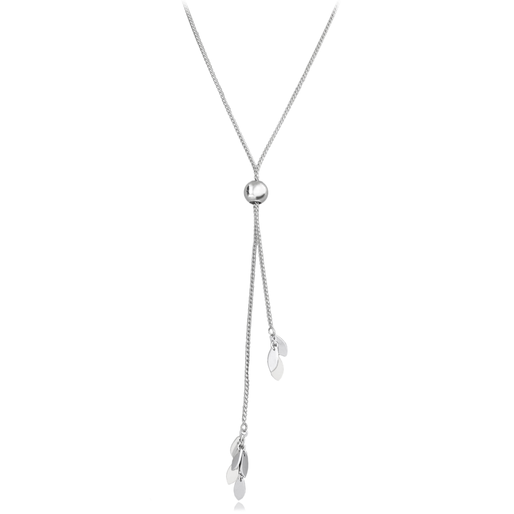 MINET Moderní stříbrný visací náhrdelník s drobnými přívěsky JMAS0189SN75