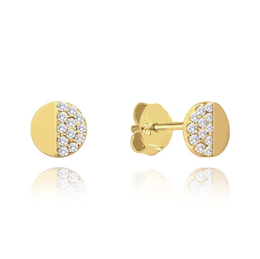 MINET Zlaté náušnice s bílými zirkony Au 585/1000 1,00 g JMG0012WGE00