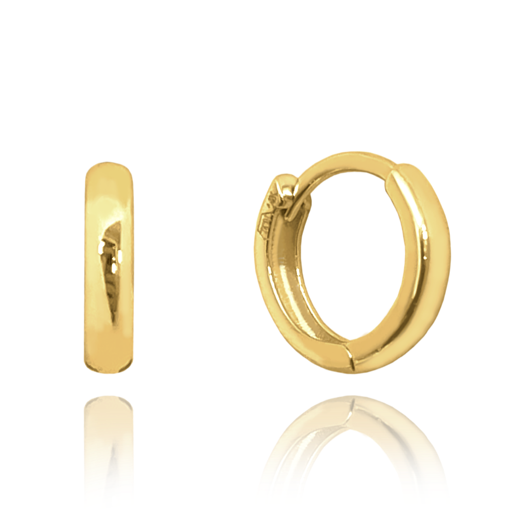 MINET Zlaté náušnice kroužky Au 585/1000 1,10 g JMG0017WGE10