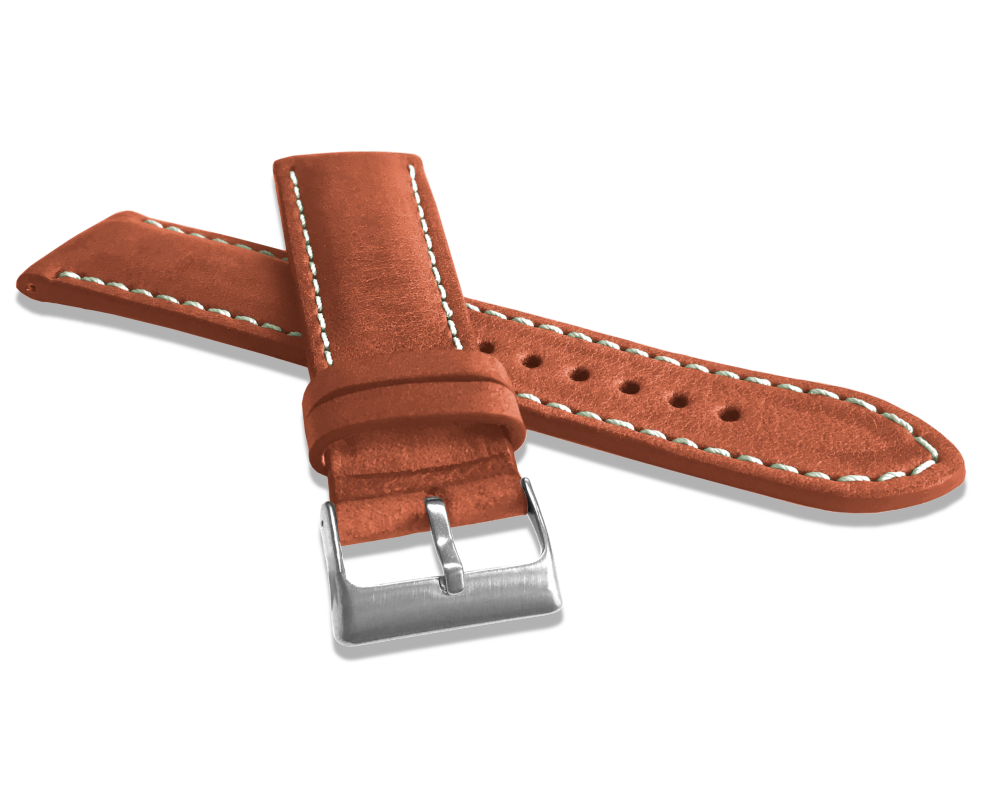 LAVVU Přírodně barvený hnědý řemínek NATURE z kůže Top Grain - 22 LSRUH22