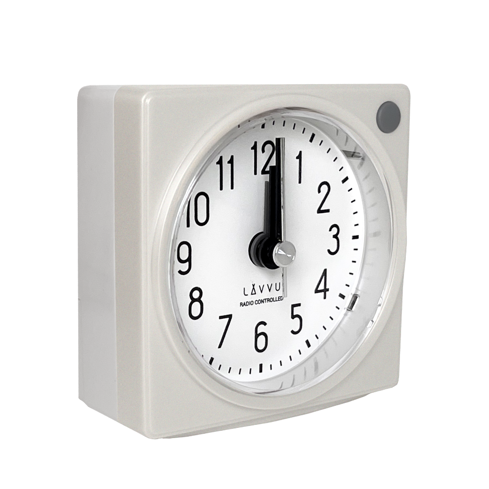 LAVVU Bílý rádiem řízený budík s funkcí STOP Second Hand - 3 ROKY ZÁRUKA!