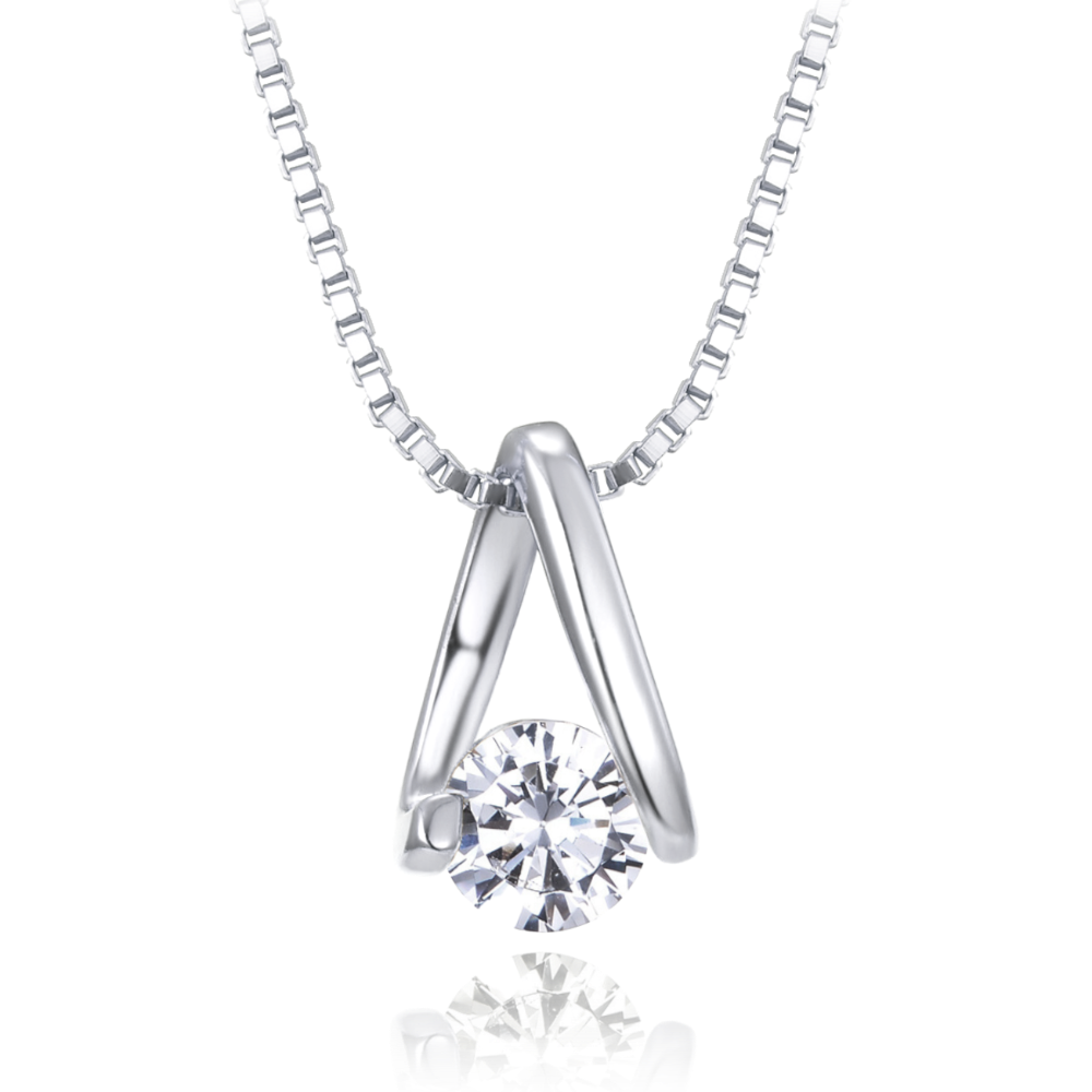 MINET Stříbrný náhrdelník se zirkonem JMAS0211SN45