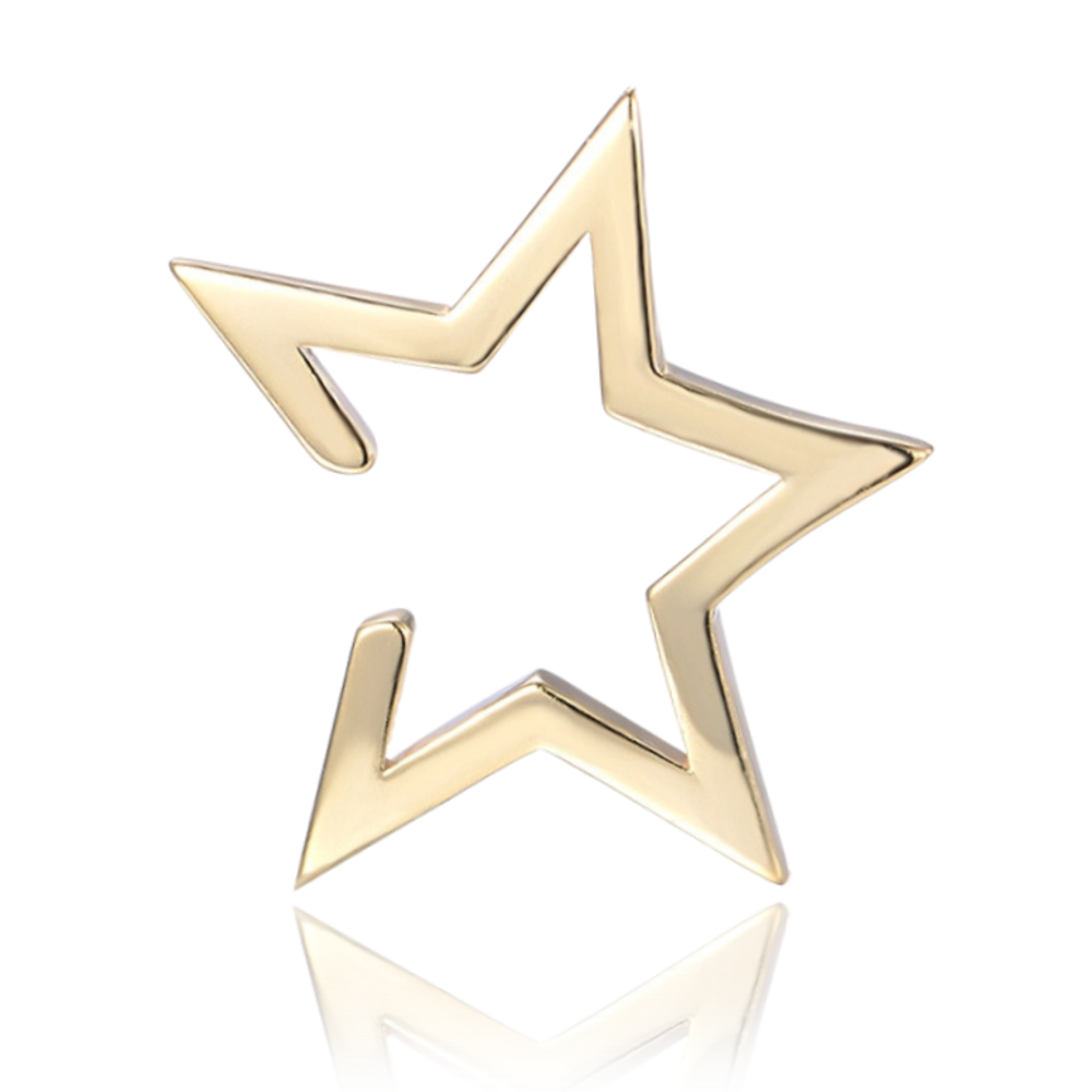 MINET Pozlacená stříbrná záušnice EAR CUFF STAR JMAN0474GE00