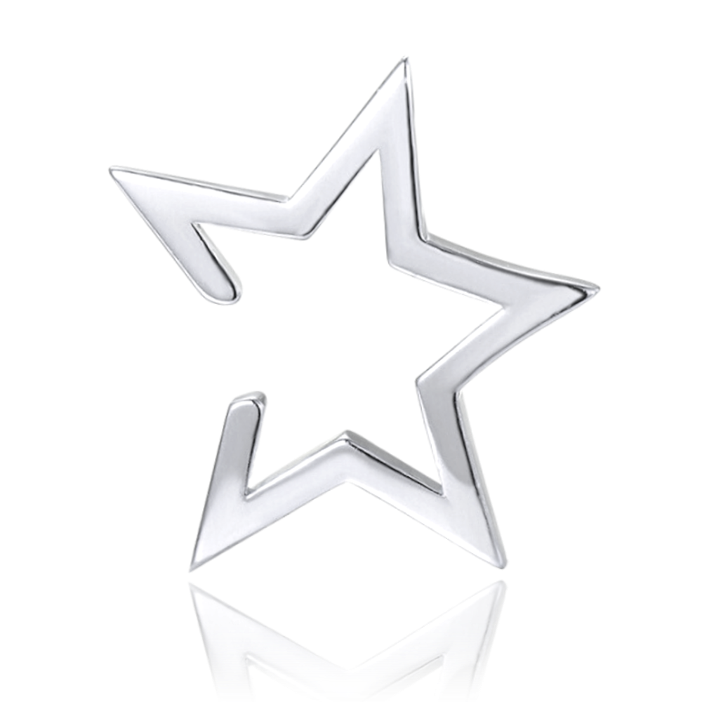 MINET Stříbrná záušnice EAR CUFF STAR JMAN0474SE00