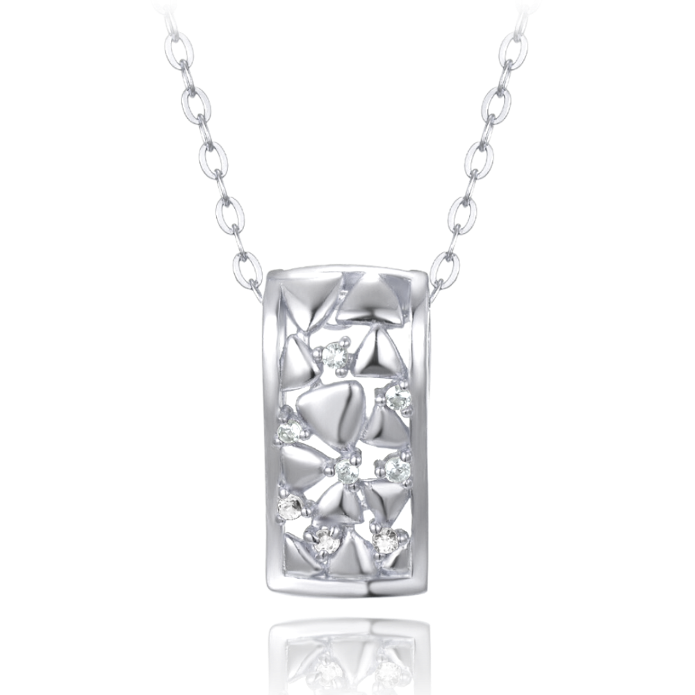 MINET Stříbrný náhrdelník se zirkony JMAS0212SN45