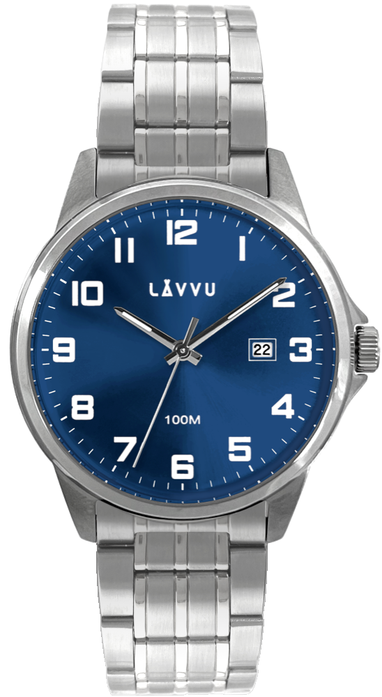 LAVVU Stříbrné pánské hodinky ÖREBRO