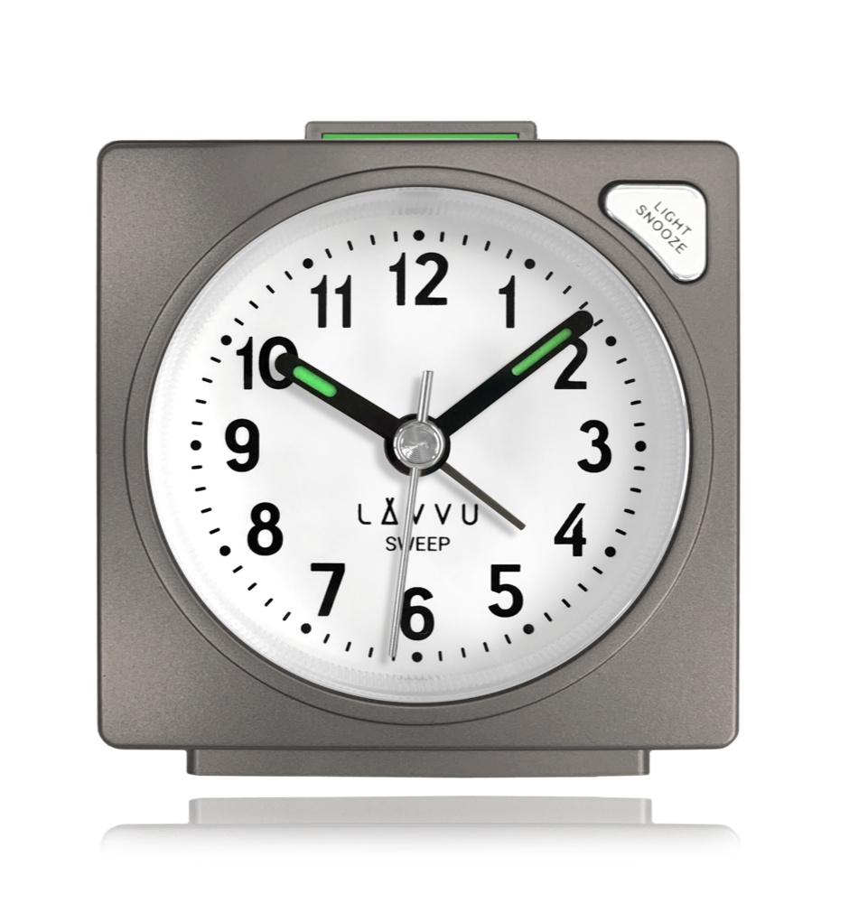 LAVVU Budík SWEEP s plynulým chodem v mosazné barvě - 3 ROKY ZÁRUKA! LAS3045