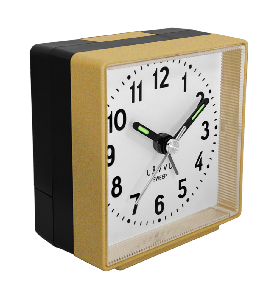 LAVVU Zlatý budík SWEEP s plynulým chodem - 3 ROKY ZÁRUKA! LAS3013