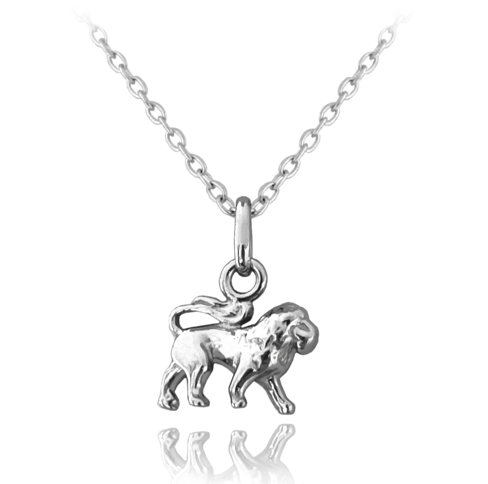 MINET Stříbrný náhrdelník lev JMAN0495SN45