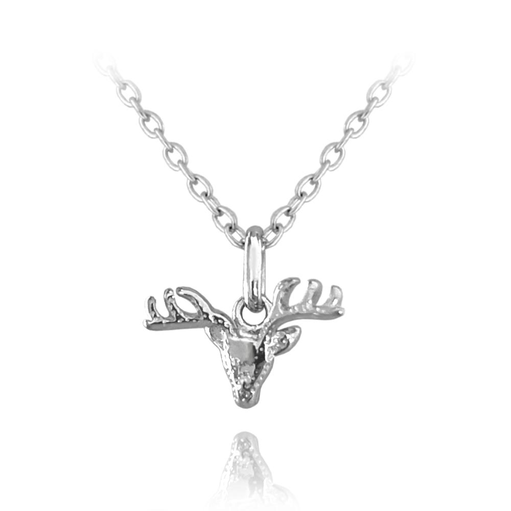 MINET Stříbrný náhrdelník jelen JMAN0501SN45