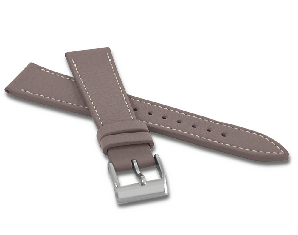 LAVVU Tmavě hnědý voděodolný řemínek DAVINCI z luxusní kůže Top Grain - 20 LSAAC20