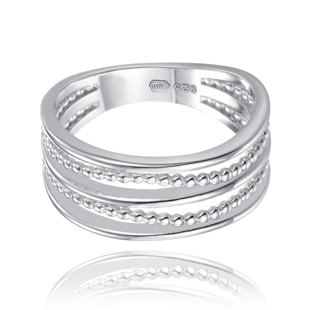 MINET Moderní stříbrný prsten vel. 58 JMAN0512SR58