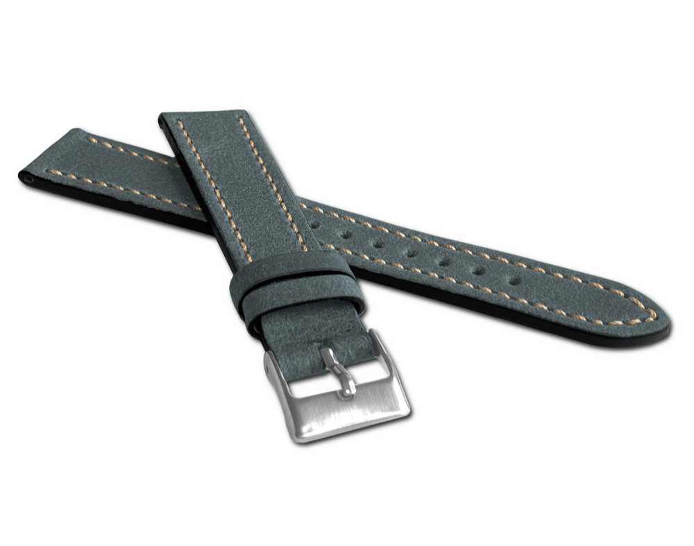 LAVVU Světle modrý řemínek RETRO z luxusní kuže Top Grain - 24 LSWUJ24