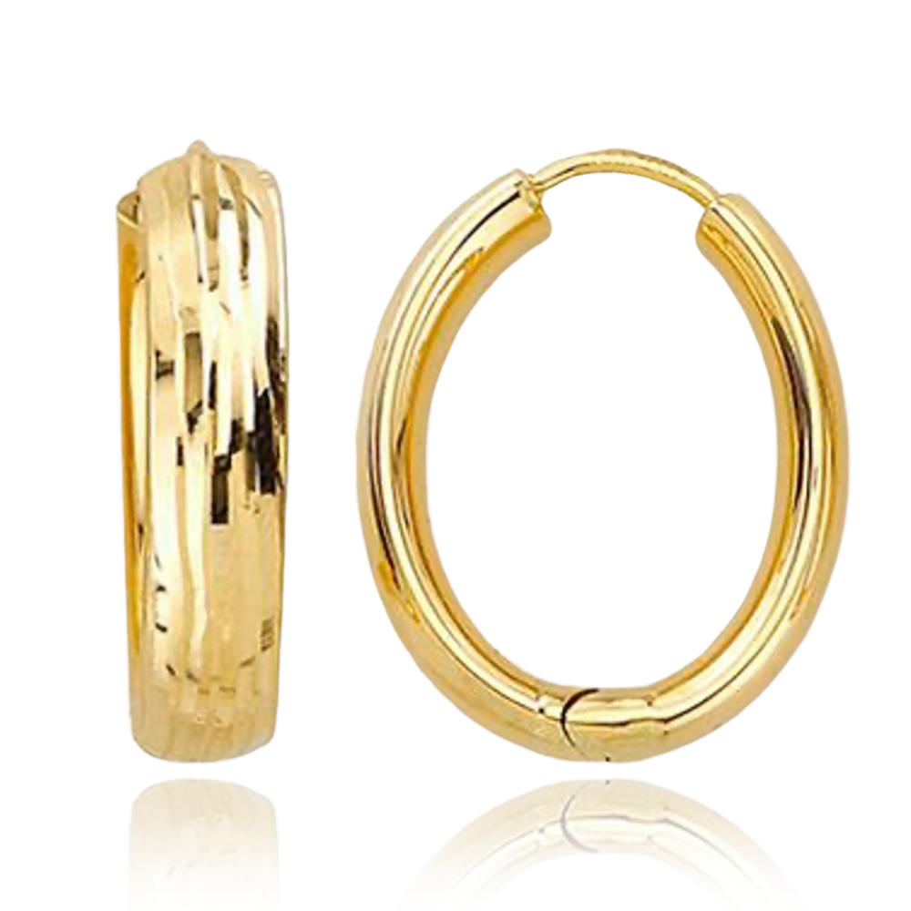 MINET Zlaté náušnice silné kroužky Au 585/1000 3,15g JMG0165WGE00