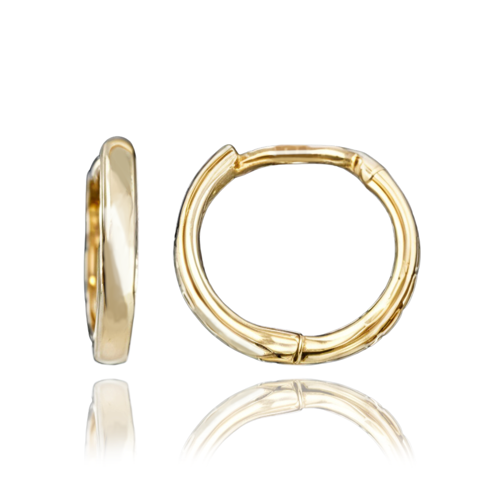 MINET Zlaté náušnice kroužky Au 585/1000 0,85g JMG0043WGE01