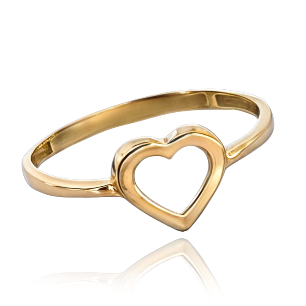 MINET Elegantní zlatý prsten srdíčko Au 585/1000 vel. 55 - 1,00g JMG0183WGR55