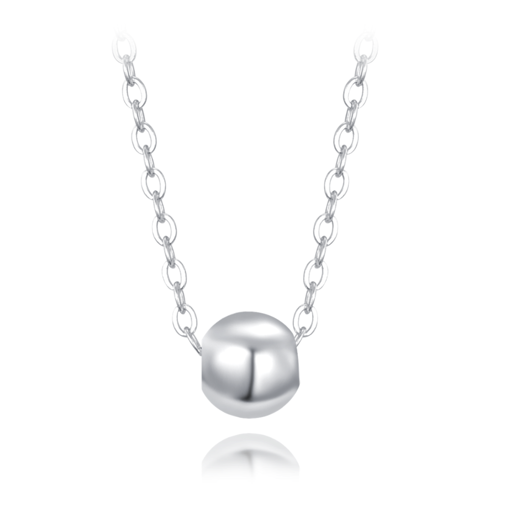 MINET Stříbrný náhrdelník kulička 6 mm JMAS0158SN06
