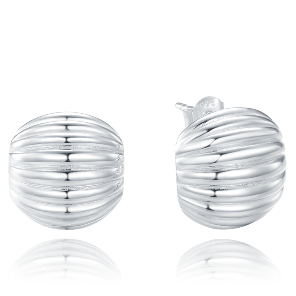 MINET Moderní stříbrné náušnice JMAN0547SE00