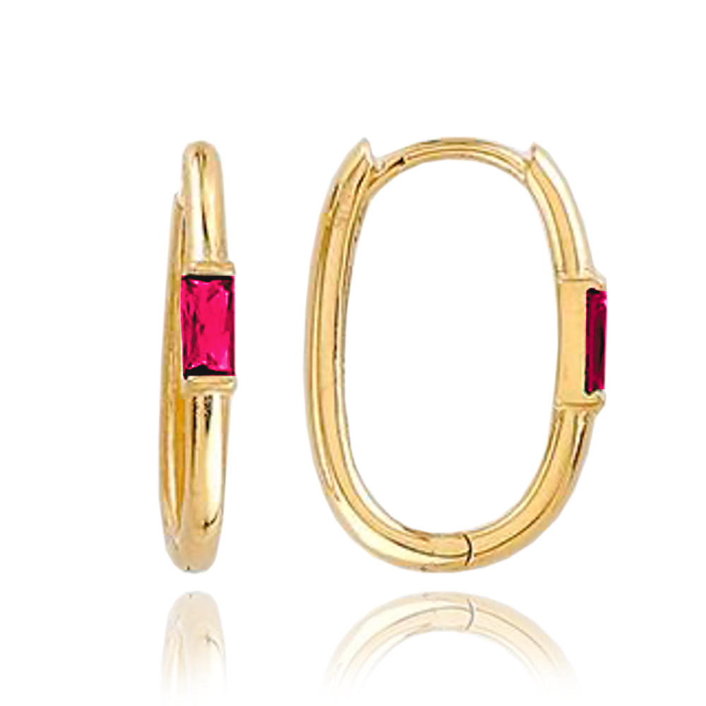 MINET Zlaté náušnice s růžovými zirkony Au 585/1000 1,55g JMG0090RGE00