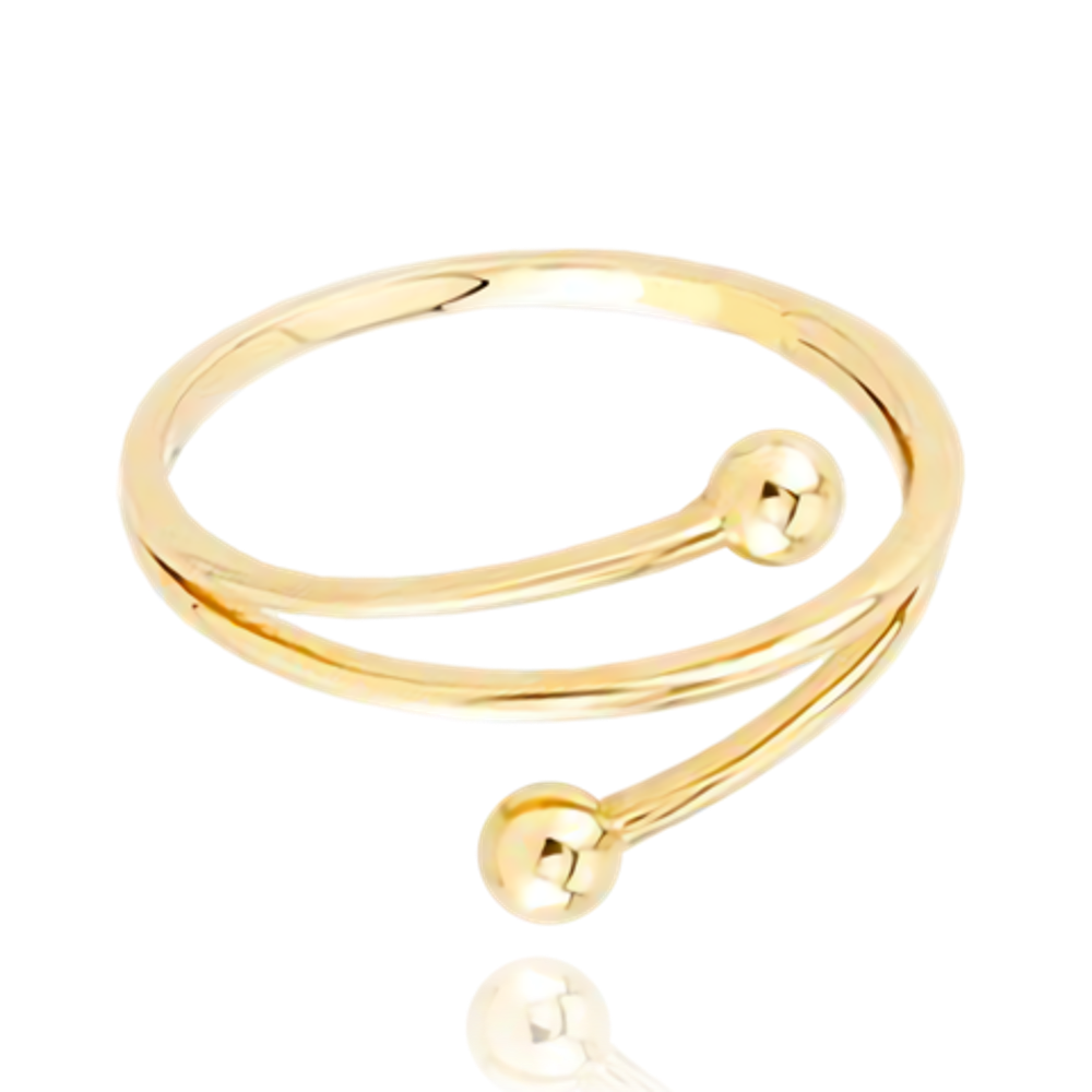 MINET Zlatý prsten s kuličkami Au 585/1000 vel. 51 - 1,40g JMG0048WGR11