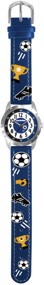 CLOCKODILE Svítící modré chlapecké dětské hodinky FOTBAL CWB0070