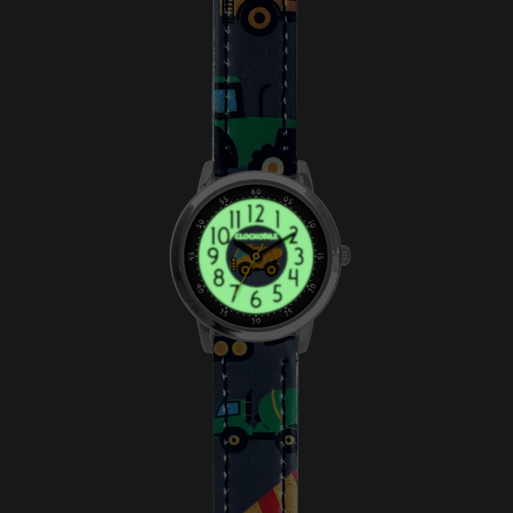 CLOCKODILE Svítící modré chlapecké dětské hodinky BAGRY CWB0090