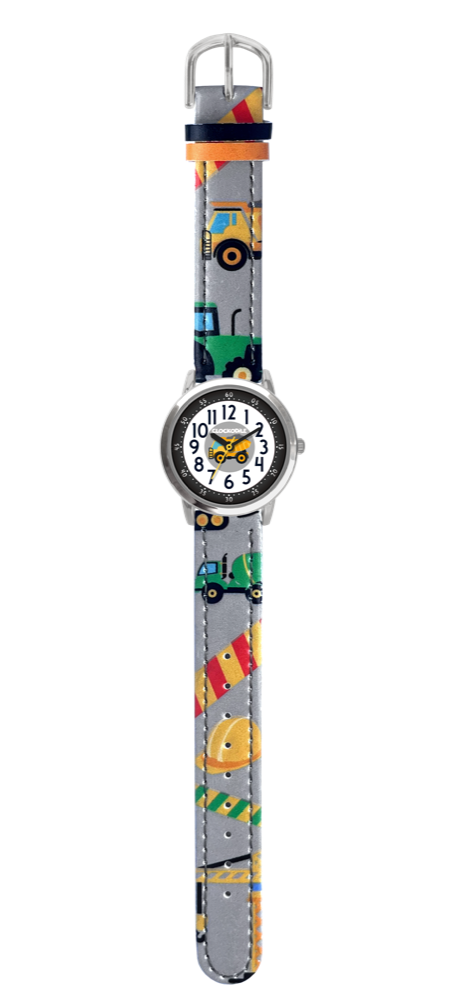 CLOCKODILE Svítící šedé chlapecké dětské hodinky BAGRY CWB0091