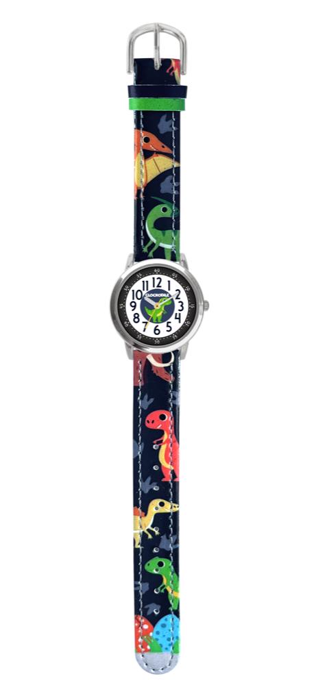 CLOCKODILE Svítící modré chlapecké dětské hodinky DINOSAUŘI CWB0100