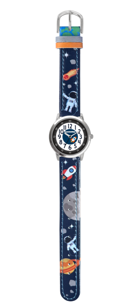 CLOCKODILE Svítící tmavě modré chlapecké VESMÍR CWB0130