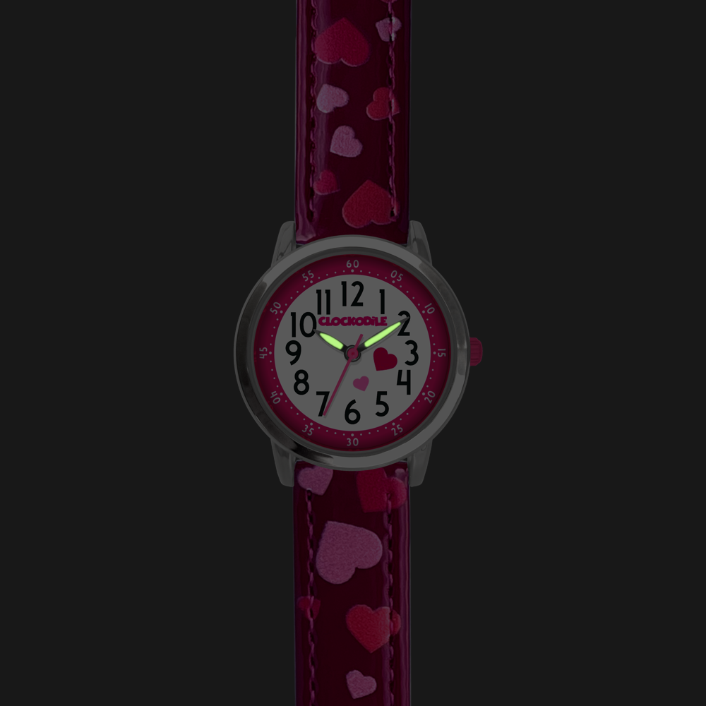 CLOCKODILE Růžové srdíčkové dívčí dětské hodinky SRDÍČKA CWG5212