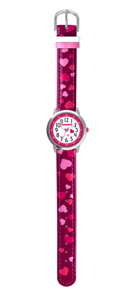 CLOCKODILE Růžové srdíčkové dívčí dětské hodinky SRDÍČKA CWG5212