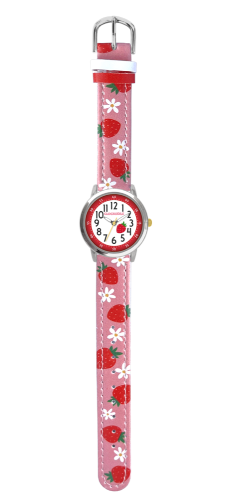 CLOCKODILE Růžové dívčí dětské hodinky JAHODY CWG5220