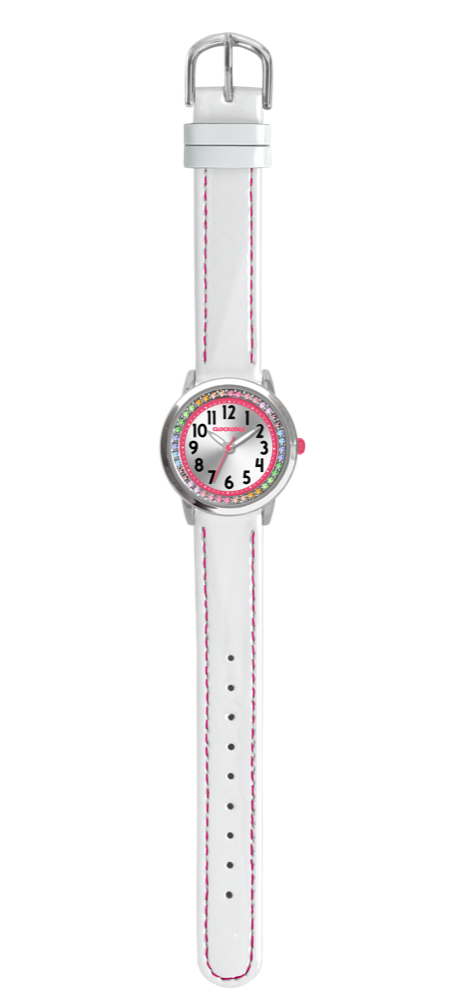 CLOCKODILE Bílé dívčí dětské hodinky s kamínky CWG5232