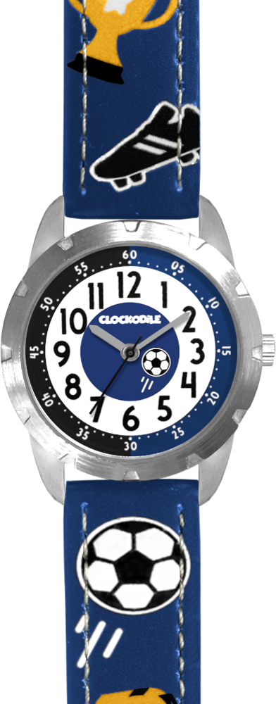 CLOCKODILE Svítící modré chlapecké dětské hodinky FOTBAL CWB0070