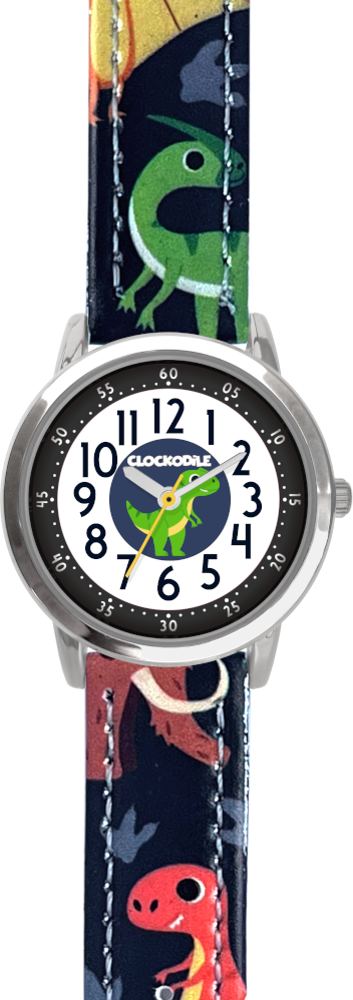 CLOCKODILE Svítící modré chlapecké dětské hodinky DINOSAUŘI CWB0100