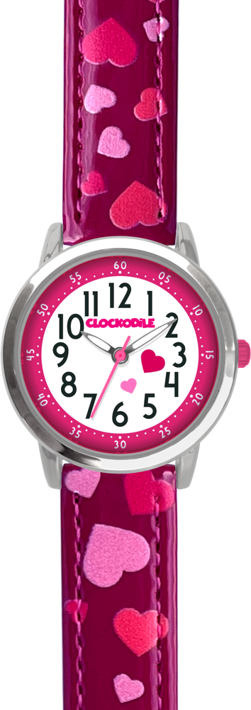 CLOCKODILE Růžové srdíčkové dívčí dětské hodinky SRDÍČKA CWG5212
