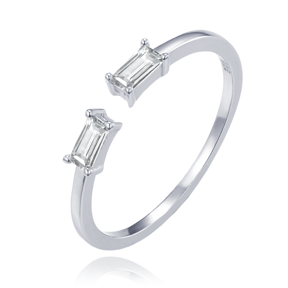 MINET Elegantní stříbrný prsten s bílými zirkony vel. 54 JMAS0243SR54