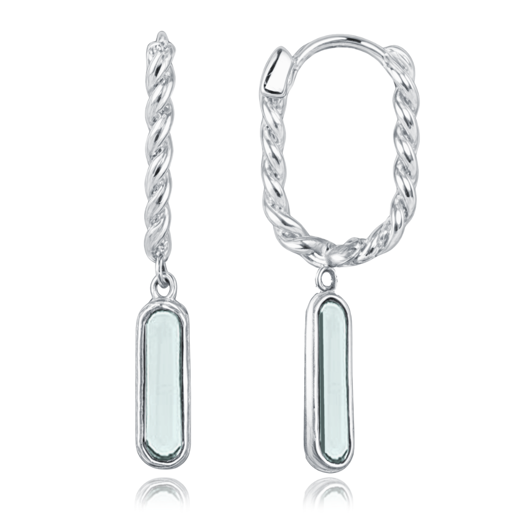 MINET Elegantní zlaté náušnice z bílého zlata se zirkony Au 585/1000 2,45g JMG0156ASE01