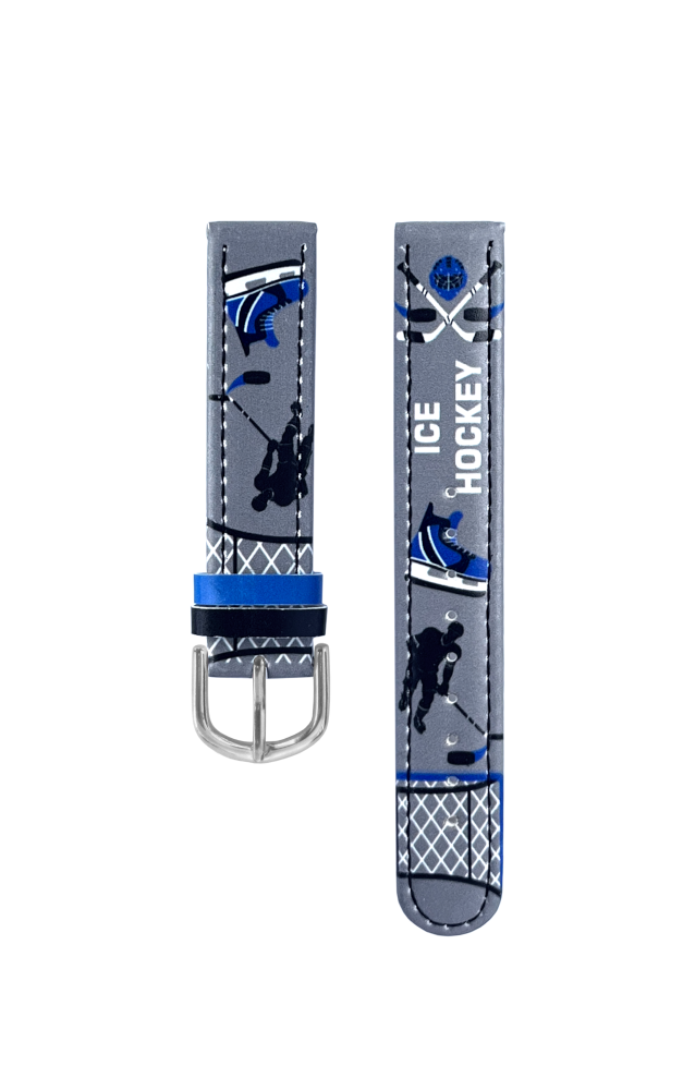 CLOCKODILE Šedý řemínek k dětským hodinkám hokej CSB0112