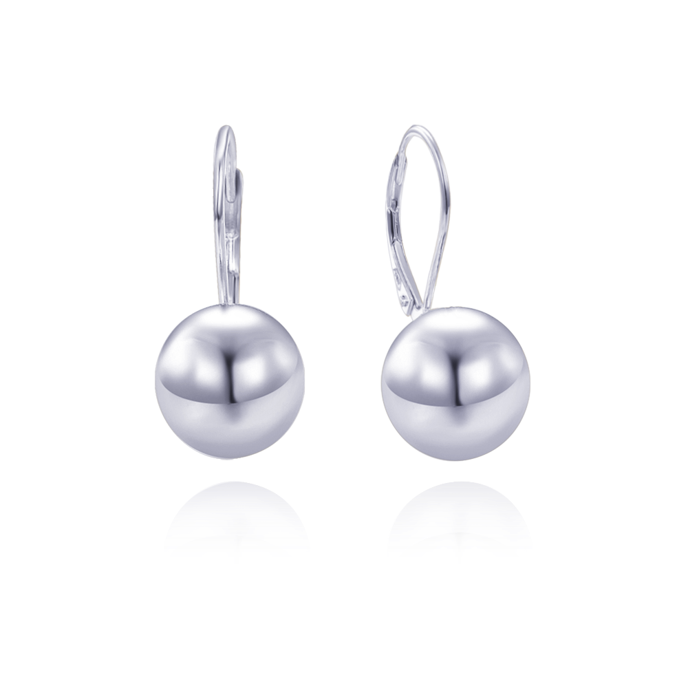MINET Elegantní stříbrné náušnice kuličky
