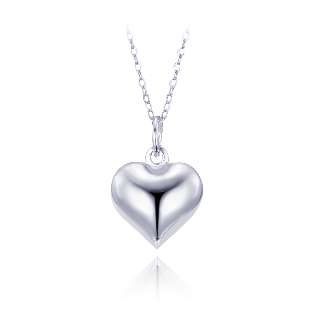 MINET Stříbrný náhrdelník srdíčko