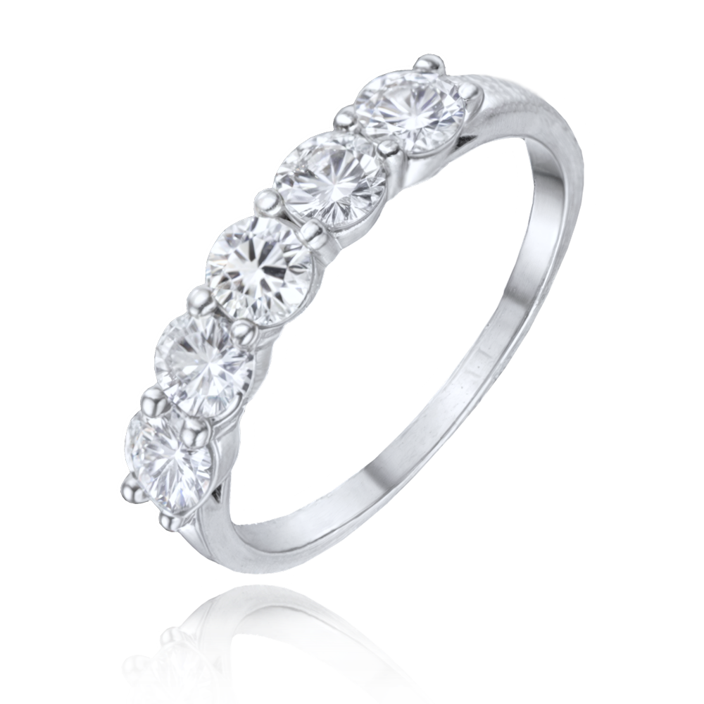 MINET Stříbrný prsten s bílými zirkony vel. 53 JMAN0511SR53