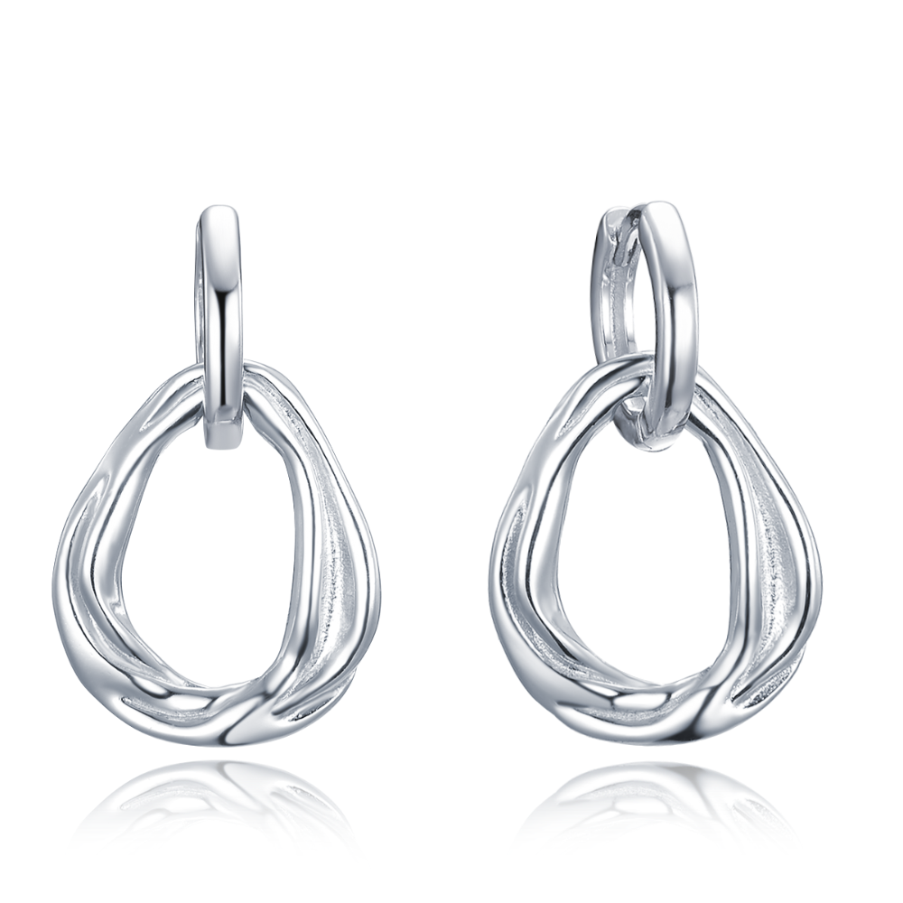 MINET Moderní stříbrné náušnice JMAS0272SE00