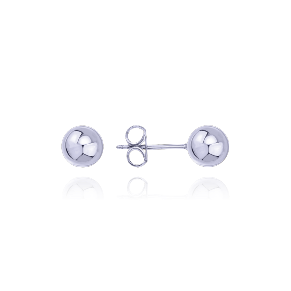 MINET Decentní zlaté náušnice z bílého zlata kuličky Au 585/1000 1,00g JMG0048WSE11