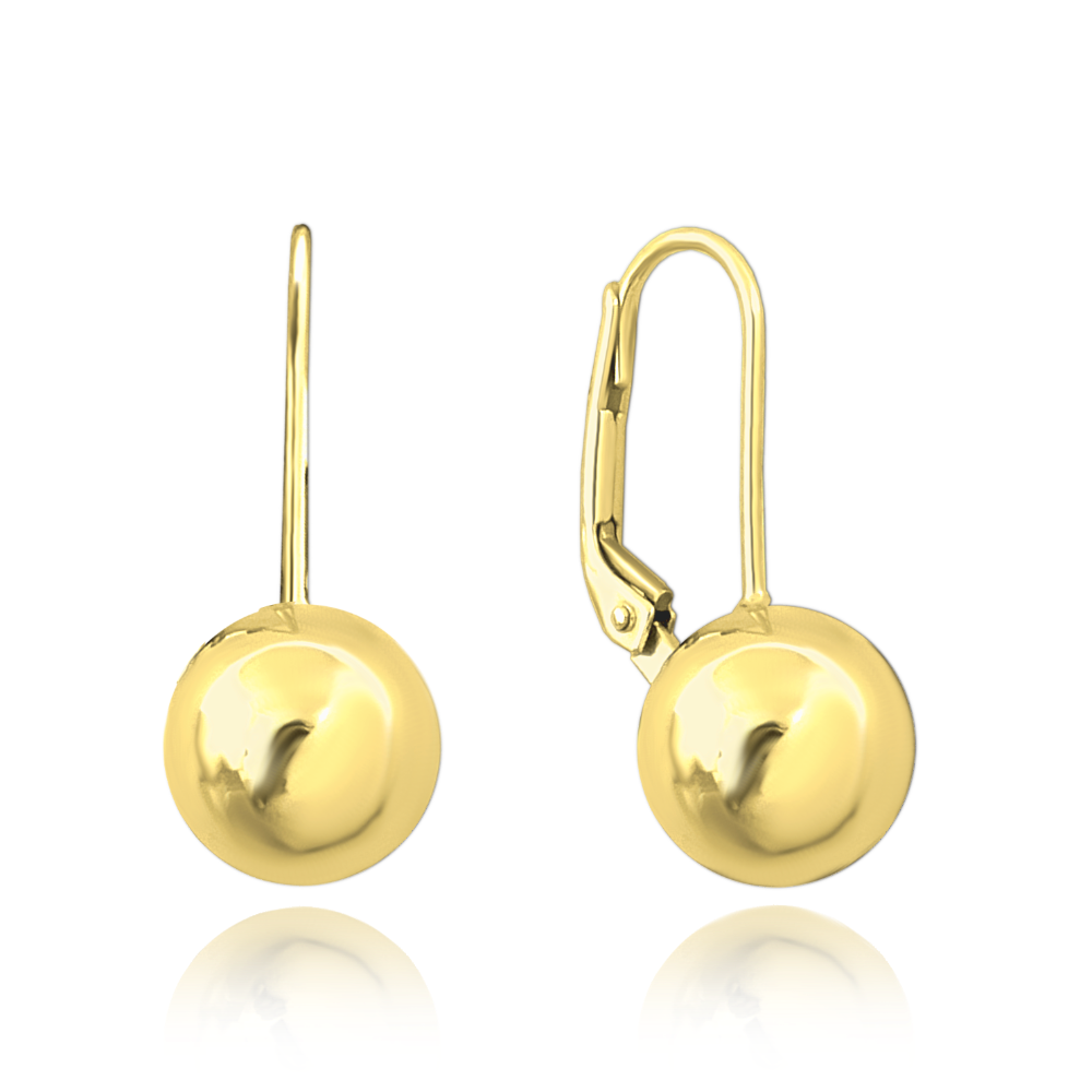 MINET Zlaté náušnice kuličky Au 585/1000 2,80g JMG0048WGE07