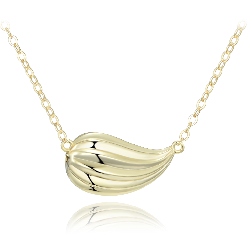 MINET Pozlacený broušený stříbrný náhrdelník JMAS0277GN45