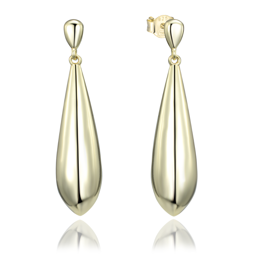 MINET Moderní pozlacené stříbrné náušnice JMAS0278GE00